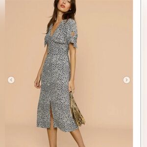 BNWT Rouje Laura dress in fleurette blue flowers size 36, small